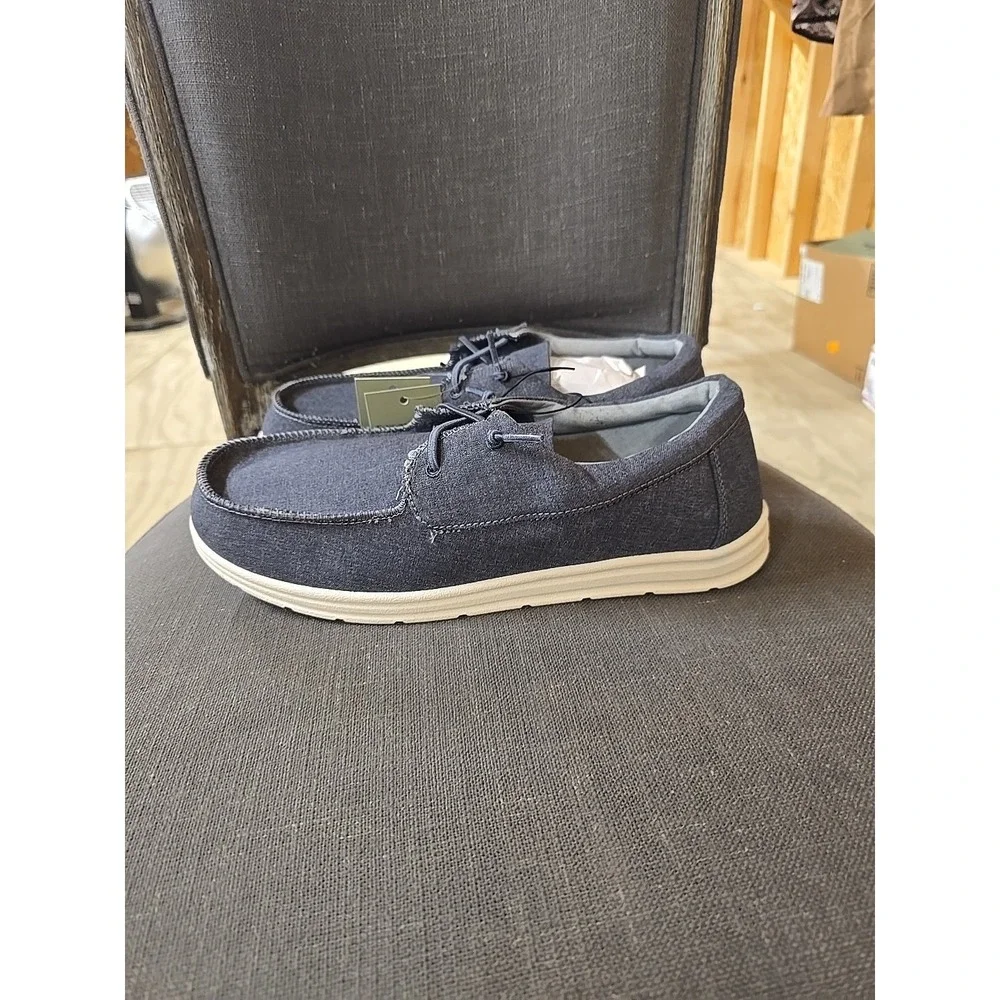 Goodfellow & Co Mens Boat Shoes Navy Blue Denim‎ Slip On Loafers Size 9 NIB